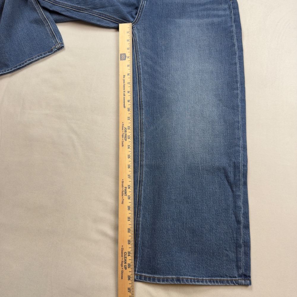 Quince Bella Stretch Relaxed Straight Jeans Atlantic Blue 33 CRGCLC006 NWT - Picture 7 of 11